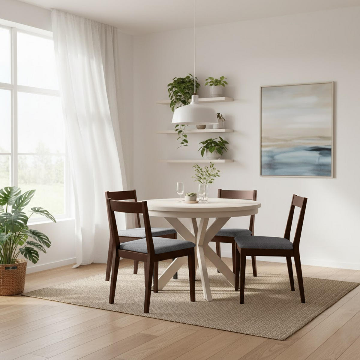 STUHL Moden mit wengefarbenen Holzbeinen, Polsterstuhl, Dunkelgrau - Wengefarben/Dunkelgrau, Holz (45/84/45cm) - Beautysofa