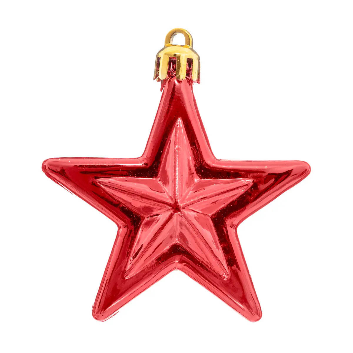 WEIHNACHTSBAUMSCHMUCK Sterne Kunststoff 6er-Set - Multicolor, Kunststoff (3/6.5/6.3cm) - Atmosphera Createur d´interieur