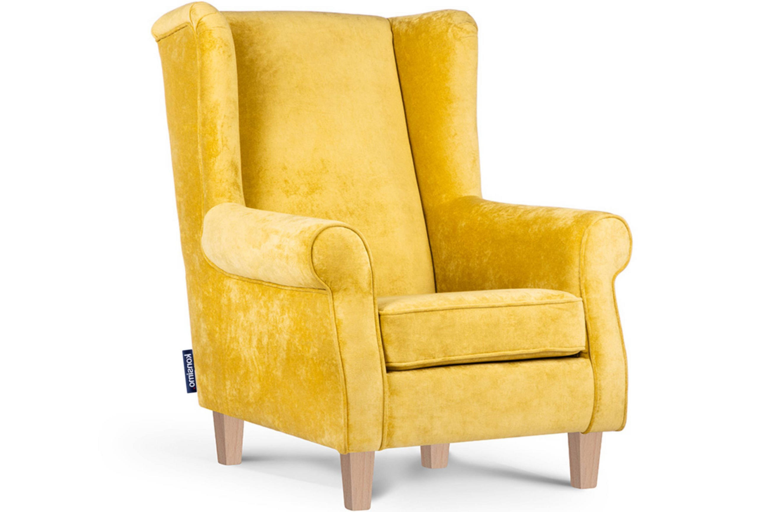 Konsimo® Ohrensessel Gelb 82x105x97 cm