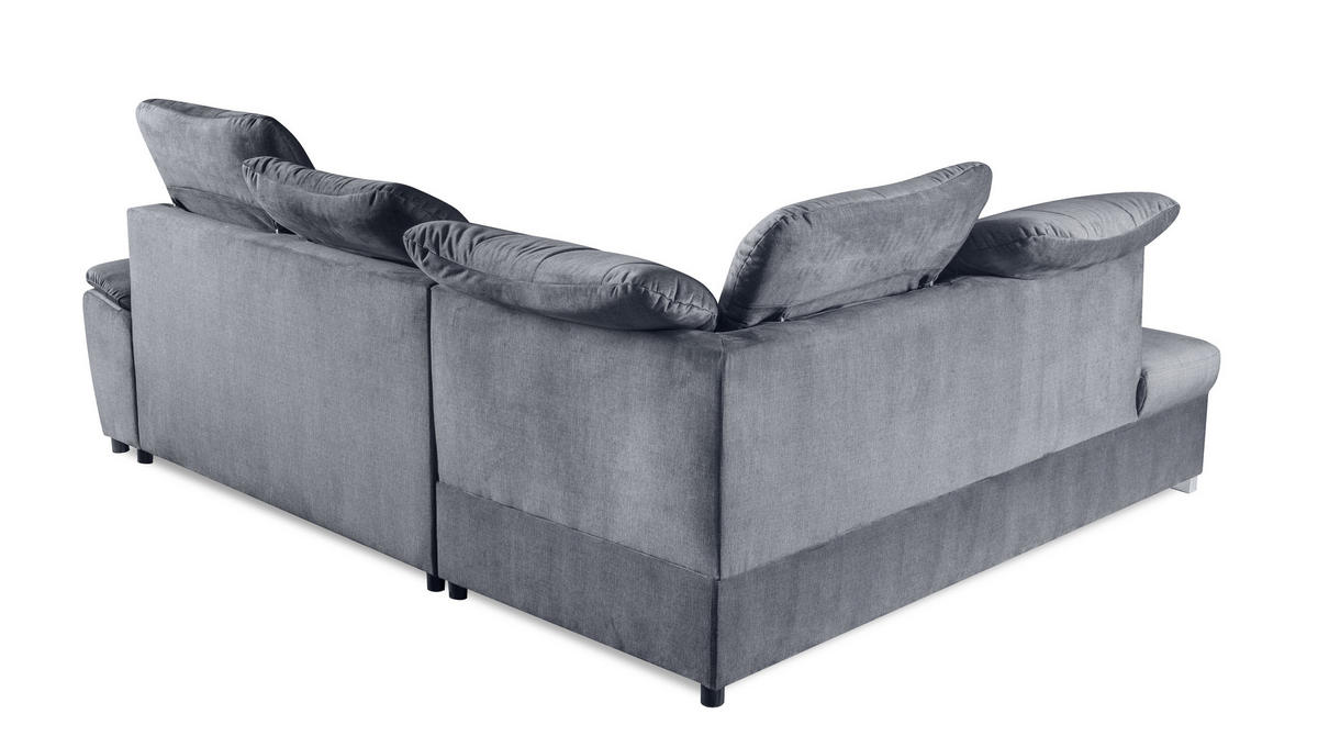 ECKSOFA Bonny 255, Grau, mit Schlaffunktion - Grau, Textil (255/200cm) - Bettso
