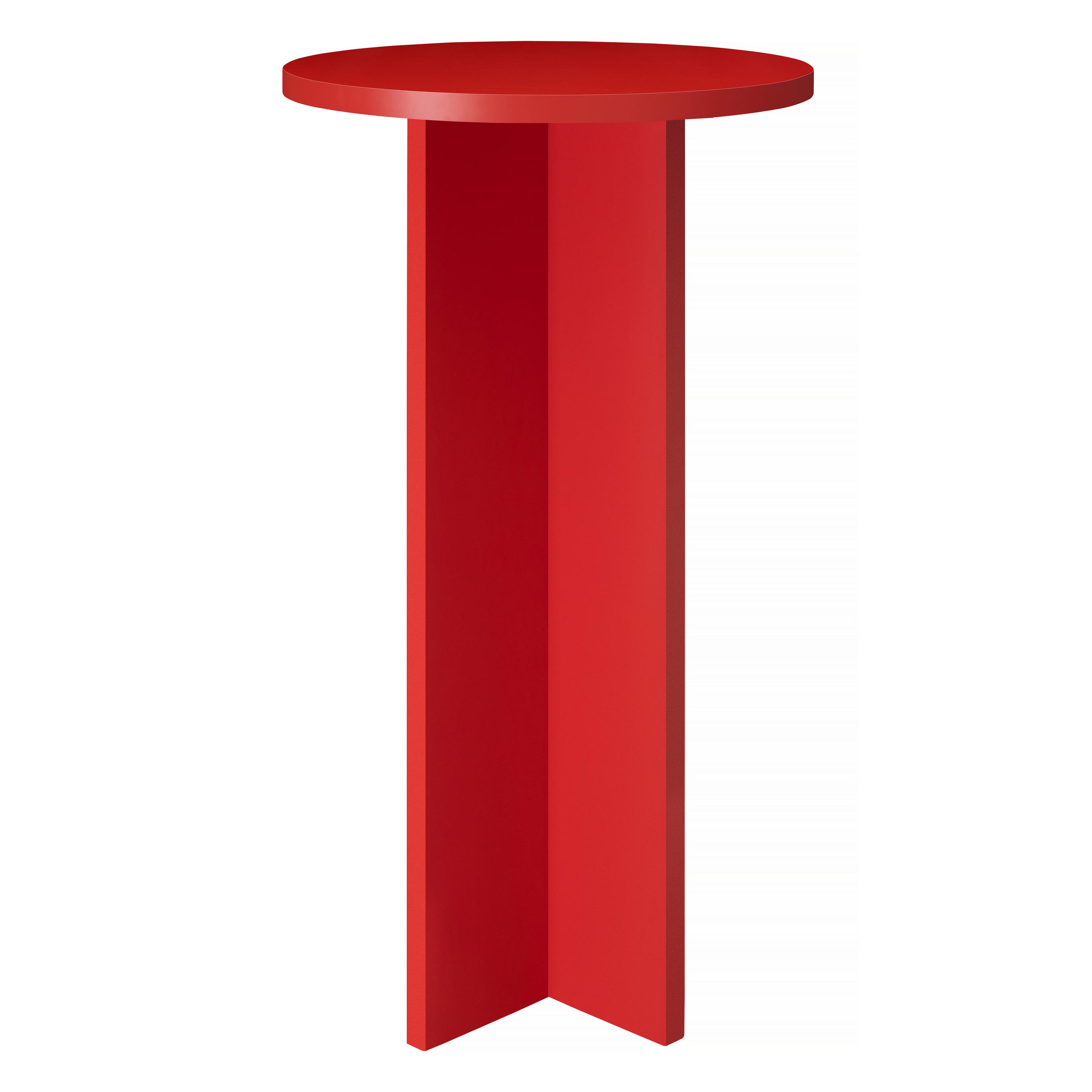 HOCHTISCH rund 60 cm Flammenrot CHINCHIN - Rot, Holzwerkstoff (60/105/60cm) - RNT By Really Nice Things