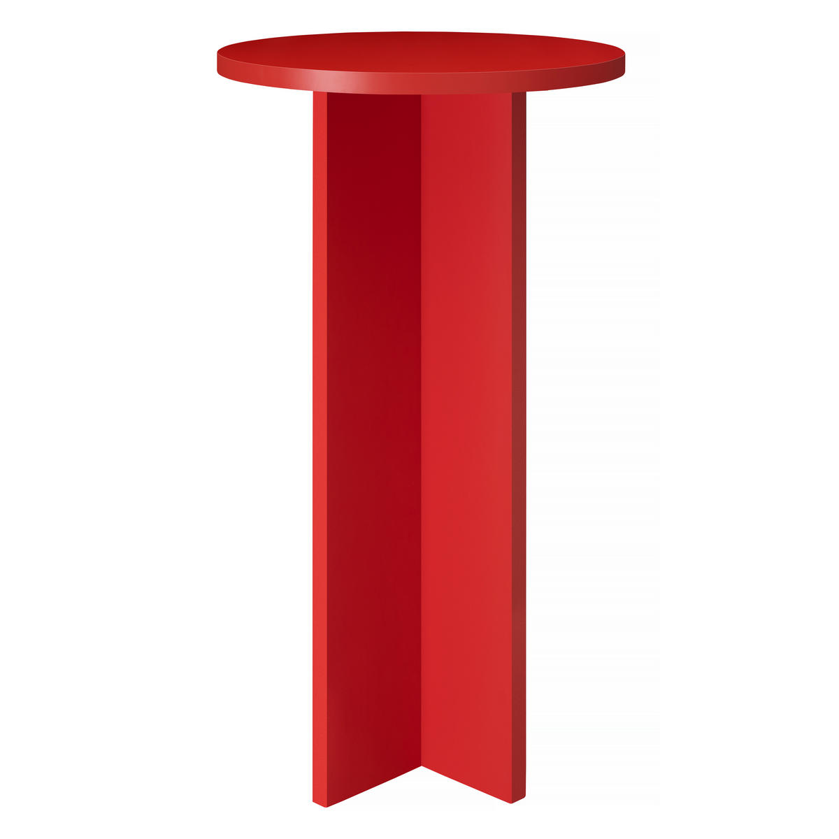HOCHTISCH rund 60 cm Flammenrot CHINCHIN - Rot, Holzwerkstoff (60/105/60cm) - RNT By Really Nice Things