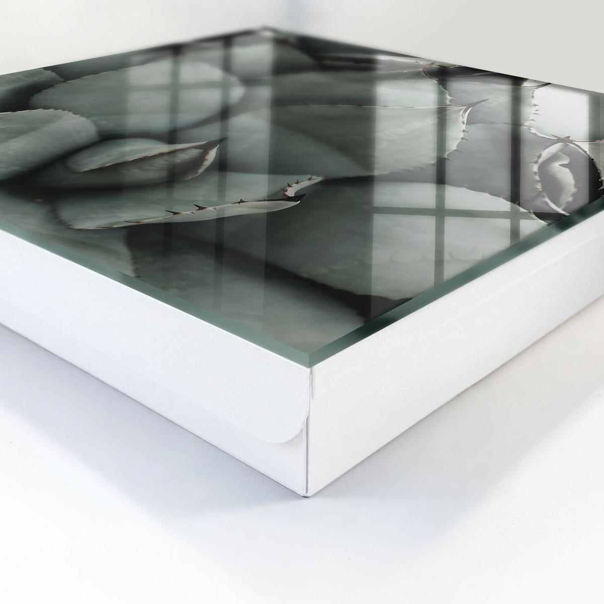 SCHLÜSSELBOX Weiß 30x30 cm – Türöffnung nach rechts - Pflanzeneleganz - Grau, Metall (30/30/5cm) - TULUP