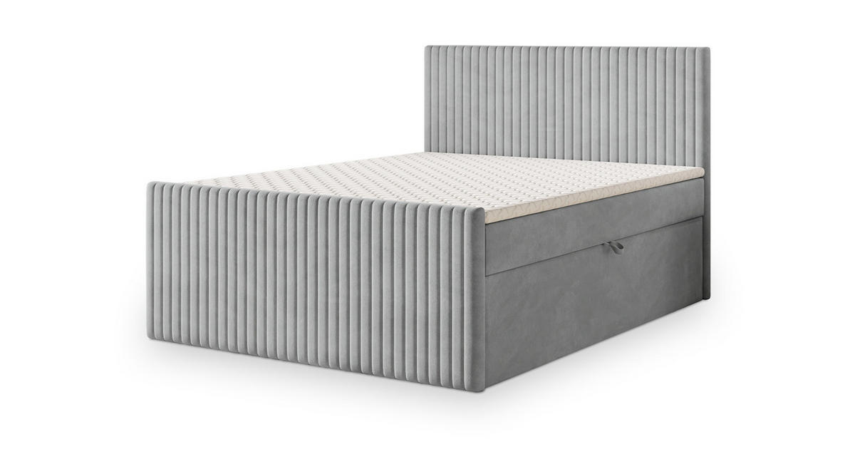 MASSENO BOXBETT TERVAN 200x200 cm mit Matratze und Topper, H2+H3 ...