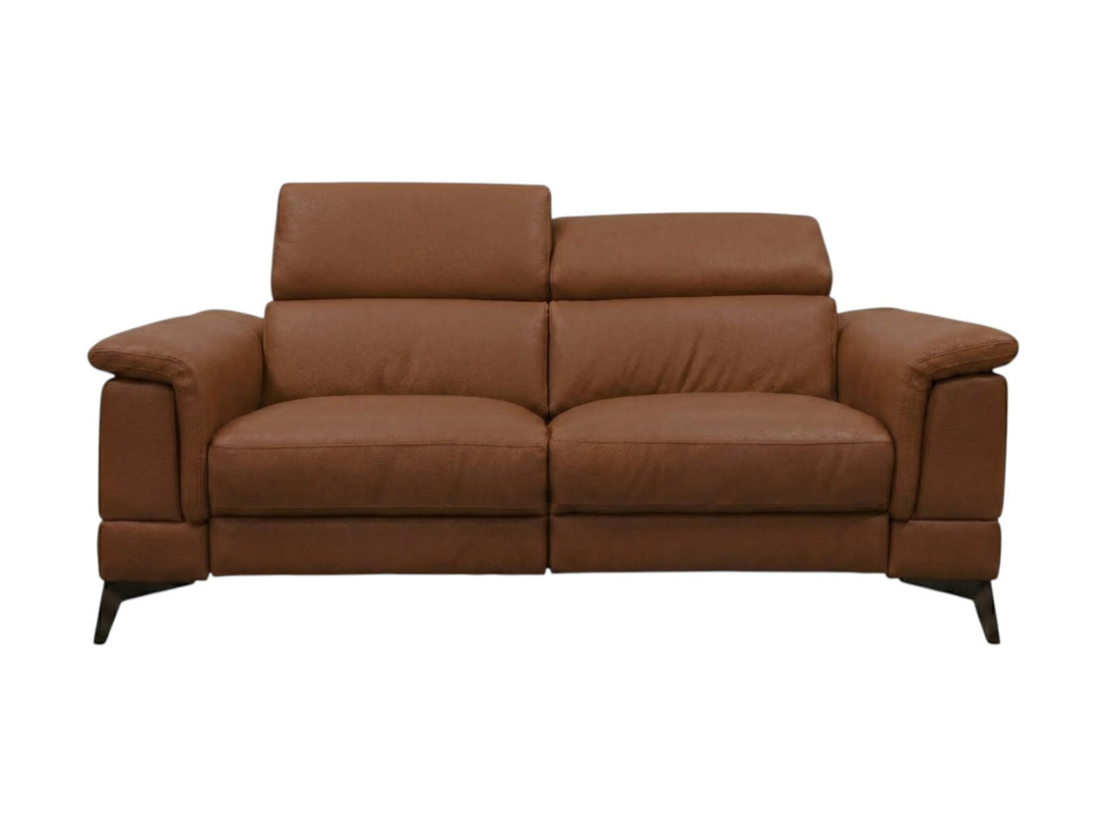 3-SITZER Sofa Planet Echtleder Cognacbraun - Cognac, Leder/Metall (200/80/110cm)
