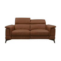 3-SITZER Sofa Planet Echtleder Cognacbraun - Cognac, Leder/Metall (200/80/110cm)
