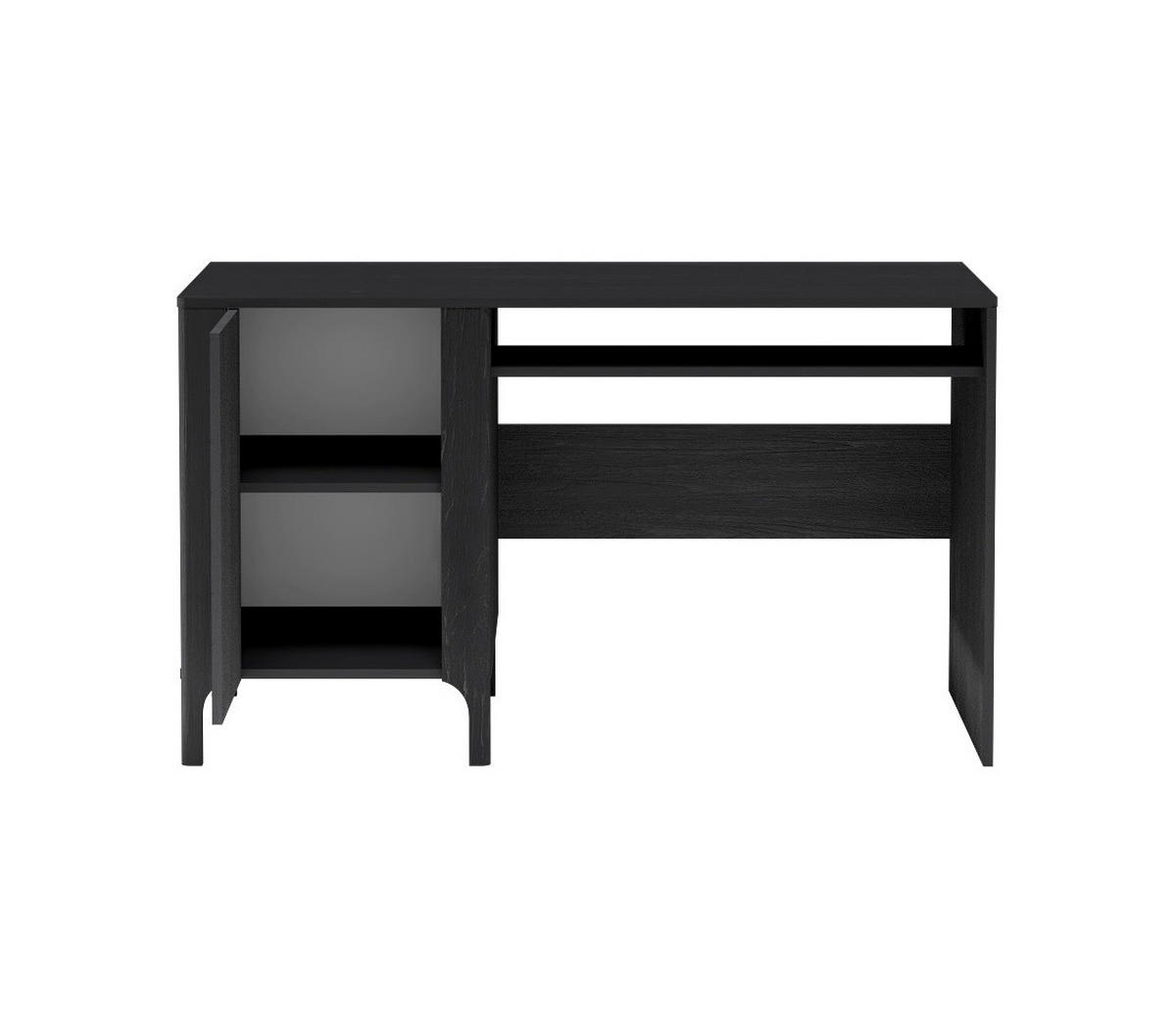 SCHREIBTISCH Malumi MM-9 Schwarz Paintflow - Schwarz, Holzwerkstoff (60/135/77.5cm)