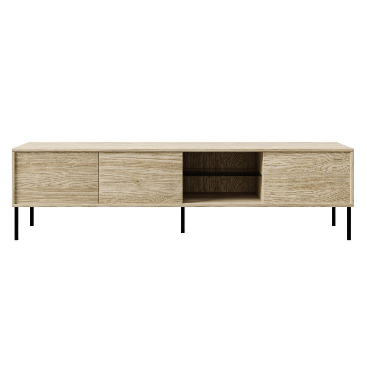 TV-SCHRANK Modivi Holzoptik Eiche 175 cm - Eichefarben/Schwarz, Holzwerkstoff/Metall (175/47.5/31.2cm) - Selsey