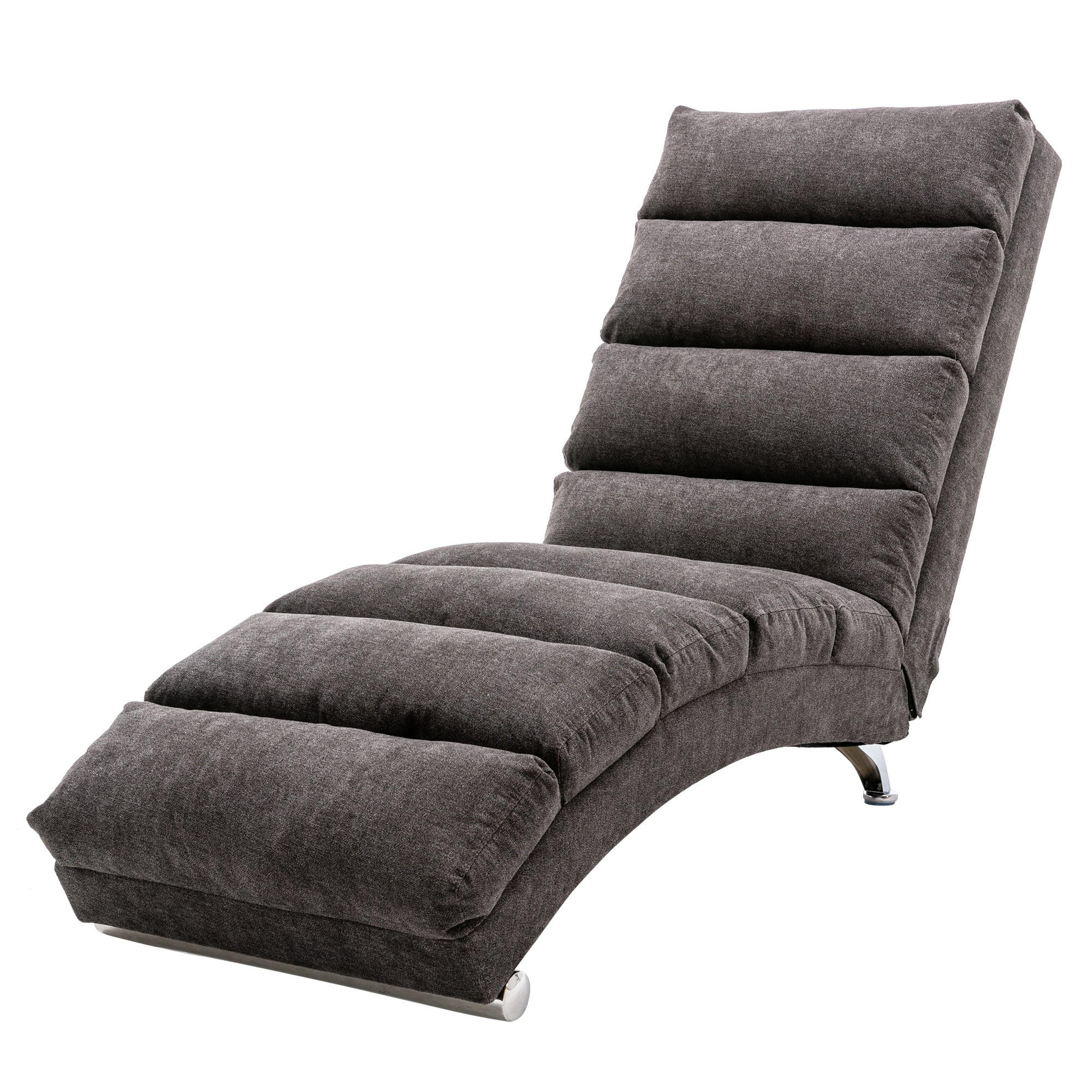 RELAXLIEGE Liegesessel,Relaxsessel,Leinenstoff,Grau - Grau, Textil (55/84/148cm) - LVHOM