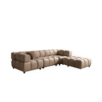 ECKSOFA L-Form Bolla, stoff Bluvel, Latte, Rechts - Beige, Holz (288/192cm) - Kaiser Möbel
