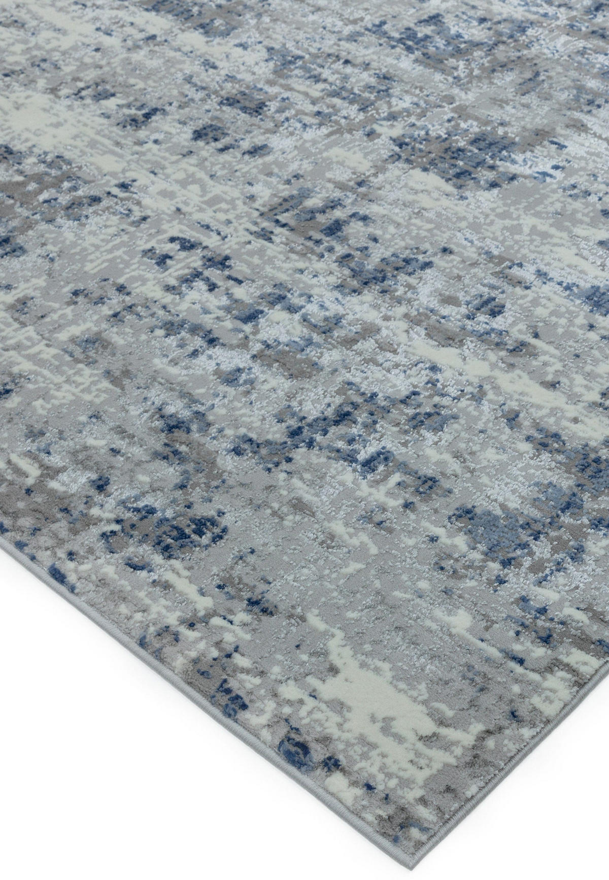 TEPPICH Velours mit Metallic-Glanz abstrakt robust pflegeleicht PARMA-Sorbolo, Dunkelblau 160x230 cm - Dunkelblau, Textil (160/230cm) - KADIMA DESIGN