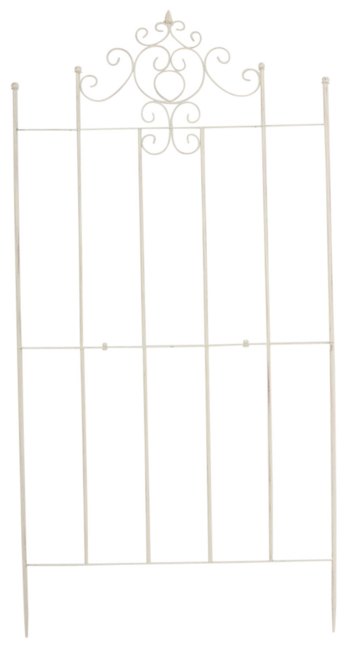 RANKGITTER 2er Set Metall antik-creme - Creme, Metall (85.5/170/2cm) - CLP
