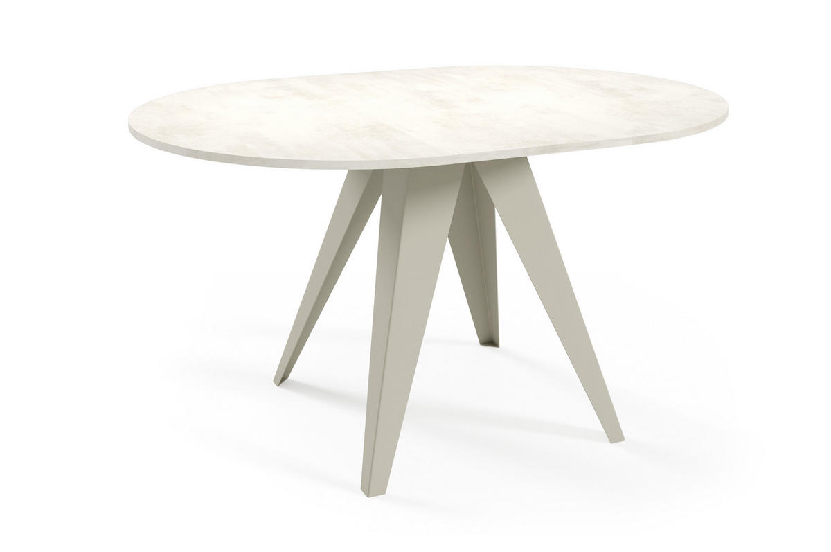 ESSTISCH Gerda - Kaschmir/Beige, Holzwerkstoff/Metall (90/90/76cm) - Meblini