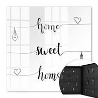 SCHLÜSSELBOX Schwarz 30x30 cm- Türöffnung nach rechts - Schönes Zuhause - Multicolor, Metall (30/30/5cm) - TULUP