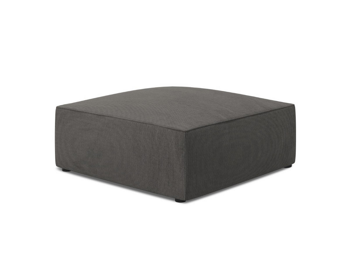POUF Ruby aus Cord dunkelgrau - Dunkelgrau, Textil (93/40/93cm) - Micadoni
