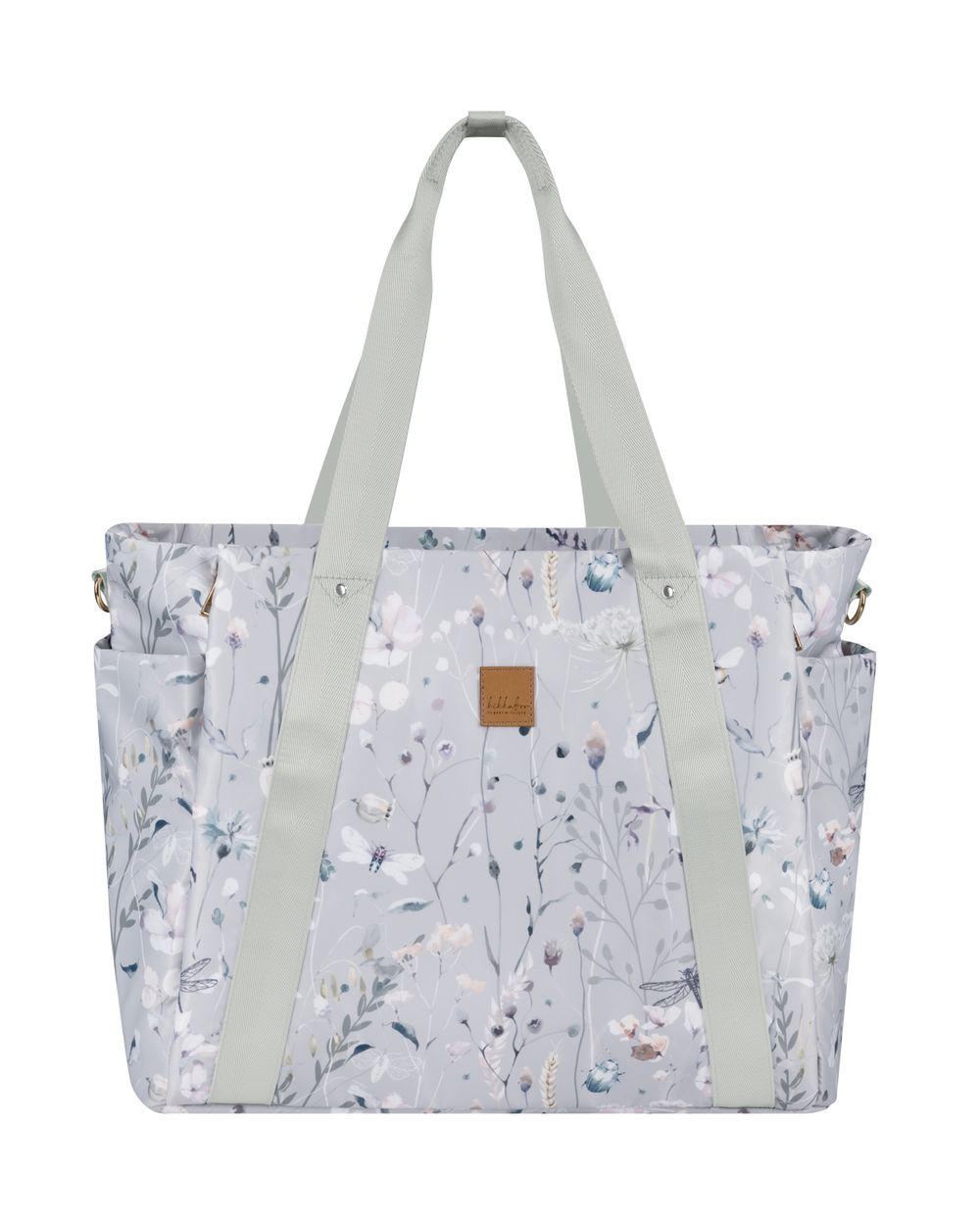 WICKELTASCHE Florence grau Wickelunterlage, Flaschentaschen, Reißverschluss, Kinderwagenclips - Grau, Textil (17/43/35cm) - Kikka boo