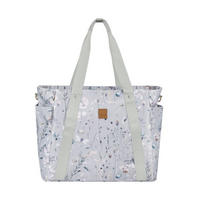 WICKELTASCHE Florence grau Wickelunterlage, Flaschentaschen, Reißverschluss, Kinderwagenclips - Grau, Textil (17/43/35cm) - Kikka boo