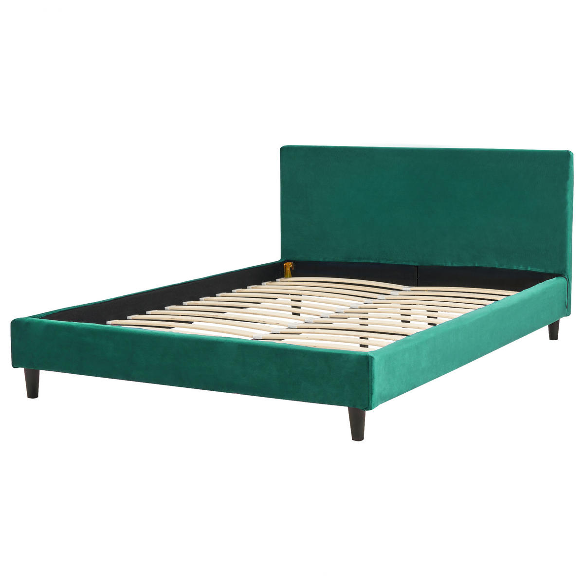 PAT TAPIȚAT 140/200cm verde închis Fitou - verde închis, material textil (140/200cm) - Beliani