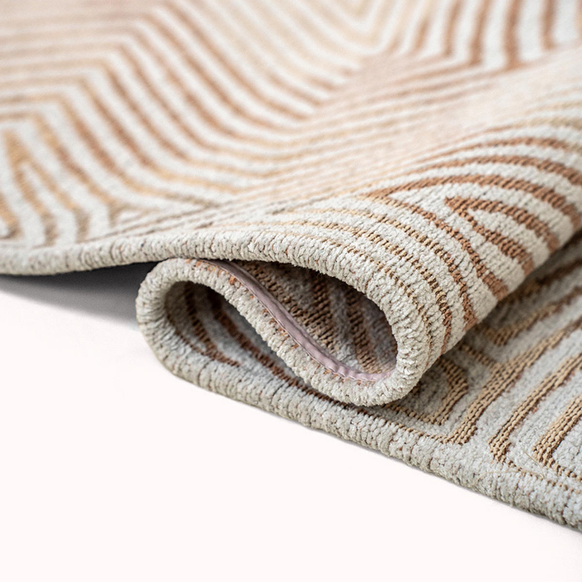 TEPPICH Indian Sand Meditation Coral 170/240 cm - Rot, Textil (170/240cm) - Louis De Poortere