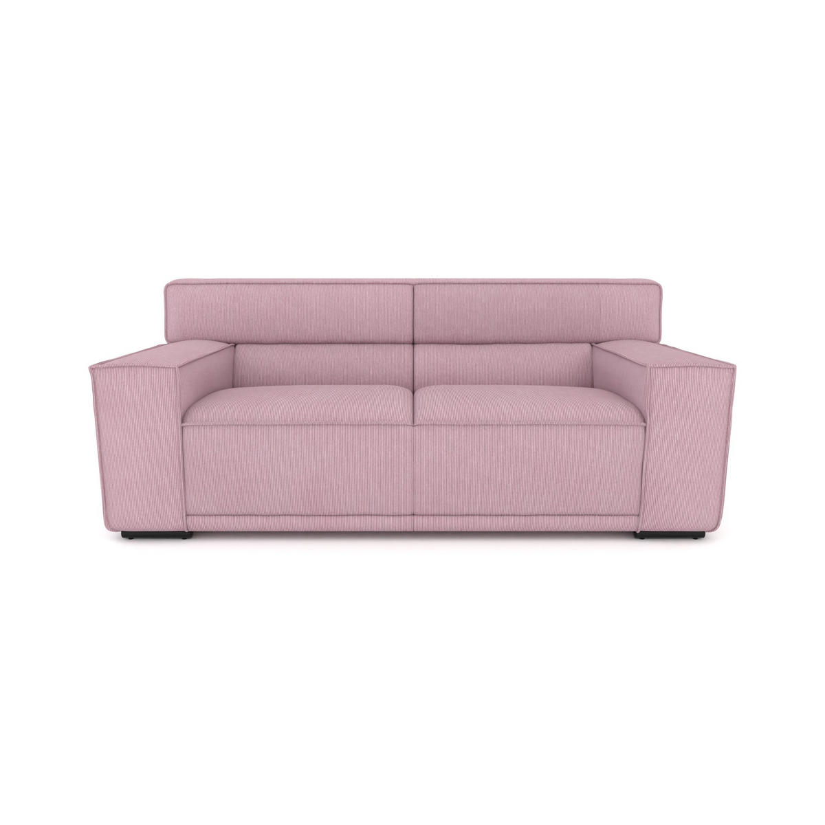 2,5-SITZER Umea Cord Rosa 194/106/78 cm - Altrosa, Kunststoff/Textil (194/78/106cm) - foamnova