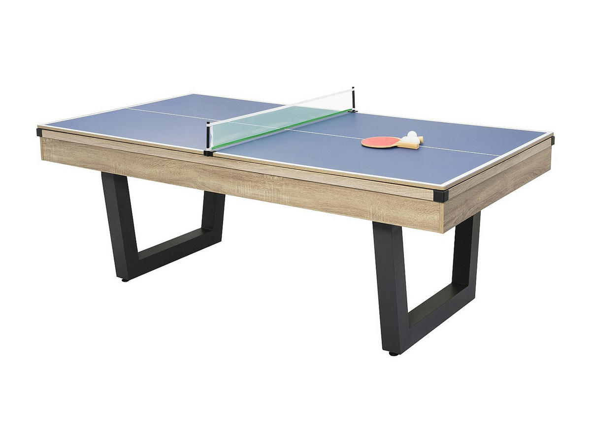 BILLARDTISCH - 6 Personen - holz - schwarz, naturfarben hell Melian - Schwarz/Naturfarben, Holz (213.4/111.8cm) - Vente-Unique