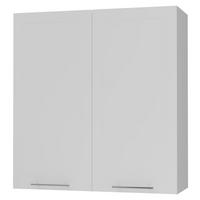 KÜCHENHÄNGESCHRANK Kvantum W4/90 Weiß Matt / Grau Matt 90 / 32,5 / 96cm - Weiß/Grau, Holz/Holzwerkstoff (90/96/32.5cm) - Feldmann-Wohnen