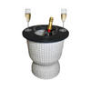 BEISTELLTISCH MIT ACRYL-KÜHLER Paris Champagner/Schwarz 43 cm - Champagner/Schwarz, Kunststoff (41/41/43cm) - COOTAB Cooler Table