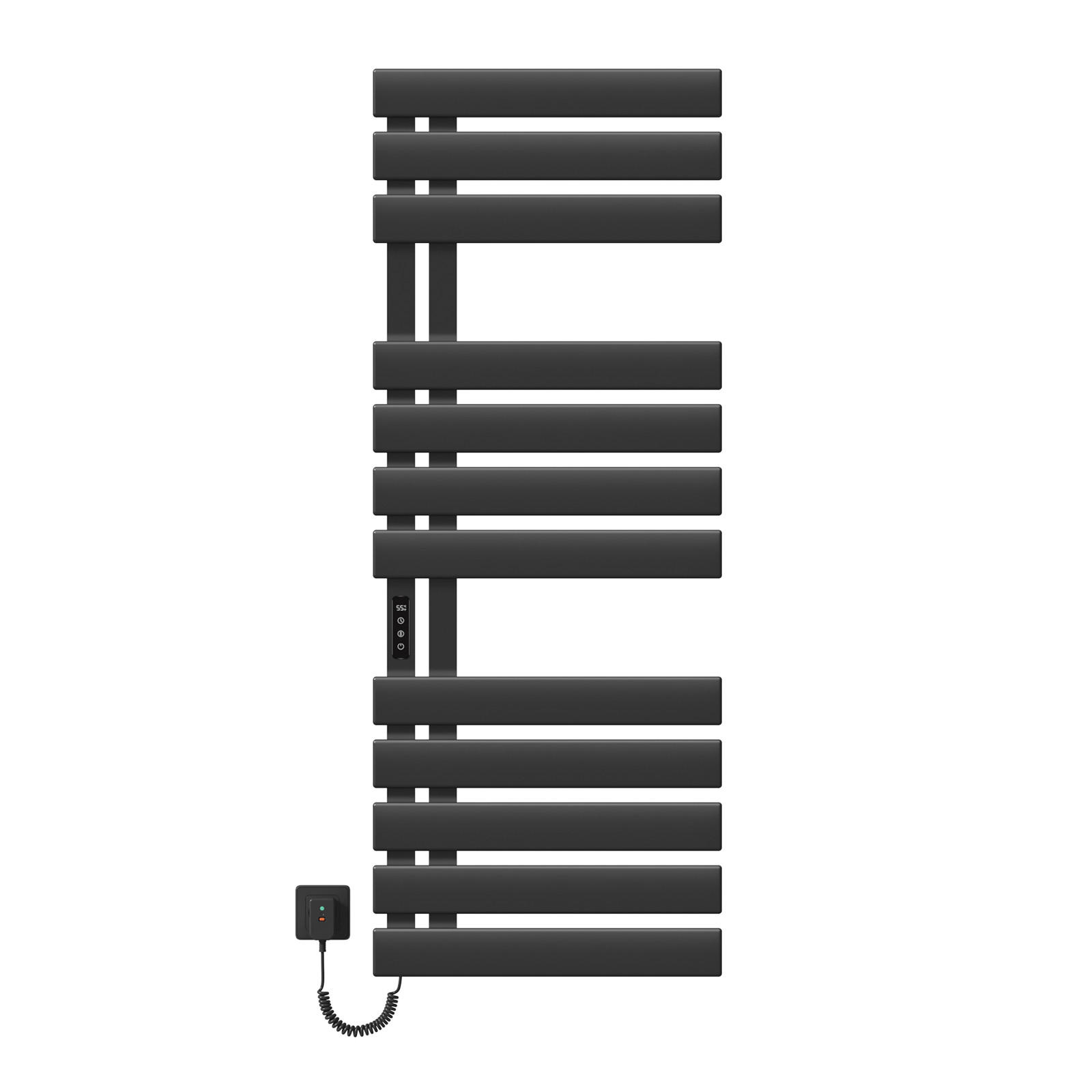 HEIZKÖRPER Elektrisch WLAN Thermostat Schwarz - Schwarz, Metall (50/130/11cm) - EMKE