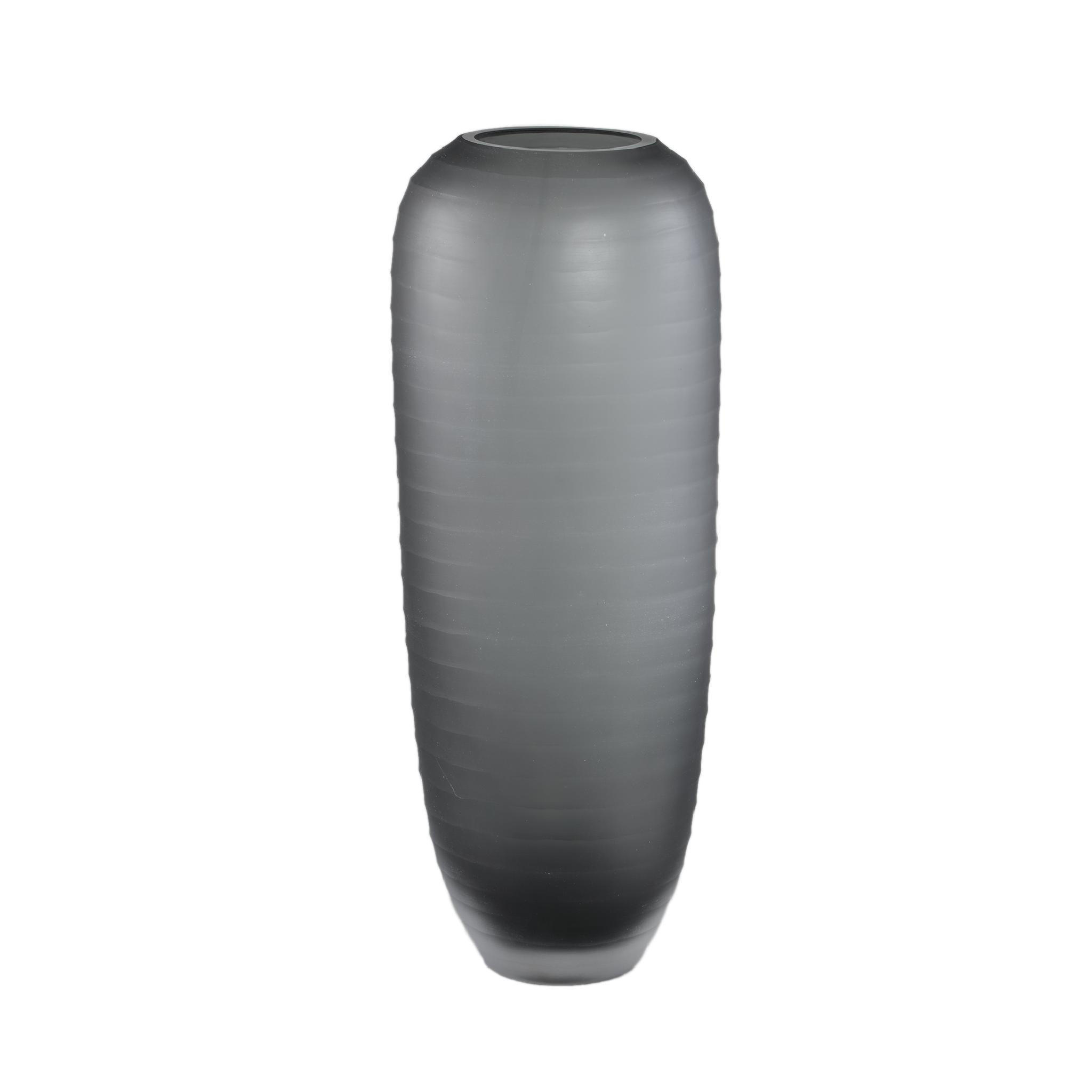 VASE Nadah Grau 14/16.5/42cm - Grau, Glas (42cm) - PTMD Collection