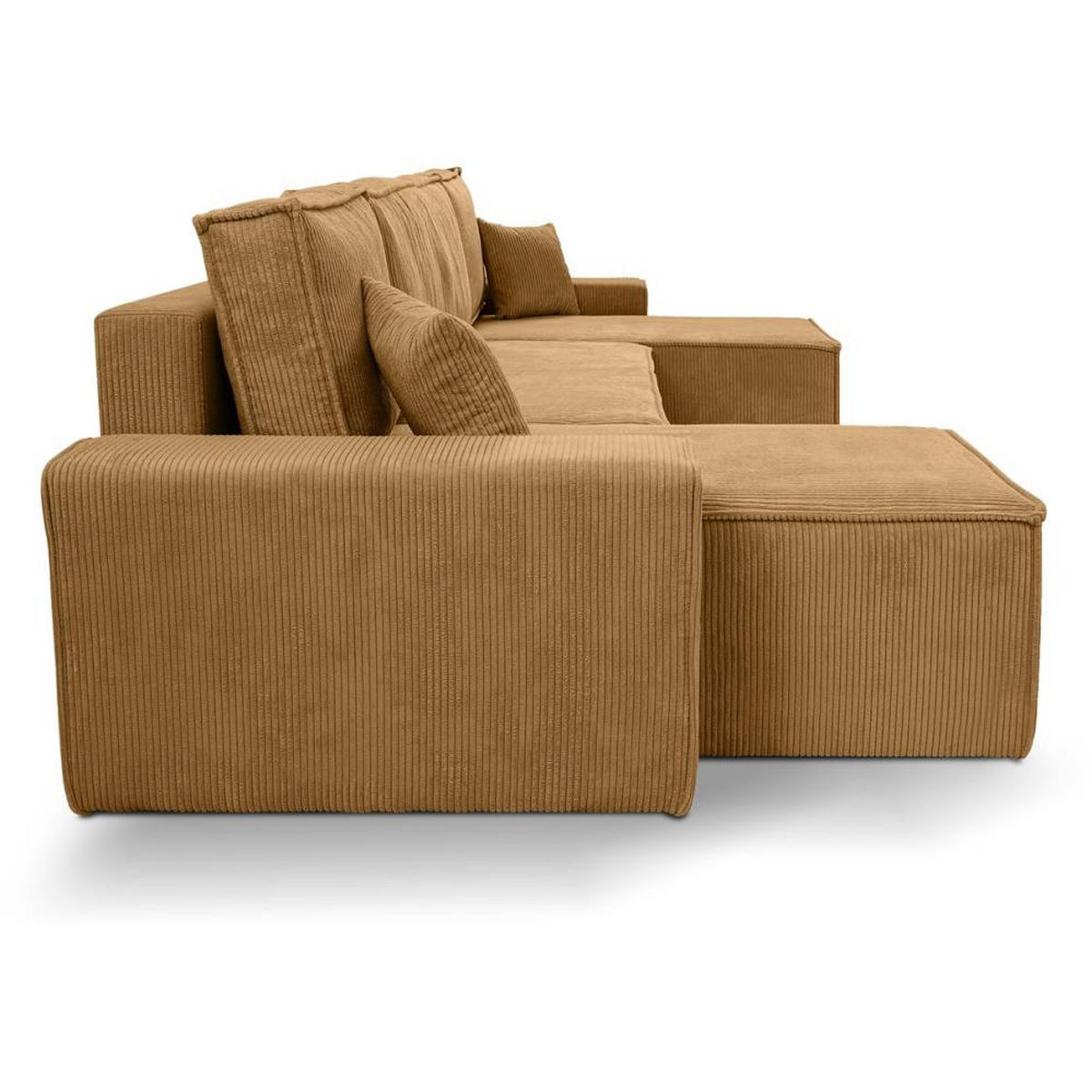 WOHNLANDSCHAFT Hektor U mit Schlaffunktion gelb - Gelb, Textil (318/94/152cm) - Beautysofa
