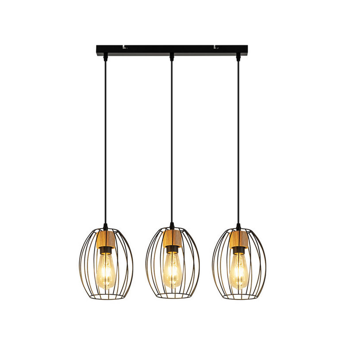 PENDELLEUCHTE BENNETT Ⅲ 50/17/147 cm - Schwarz, Metall (50/17/147cm) - Nettlife