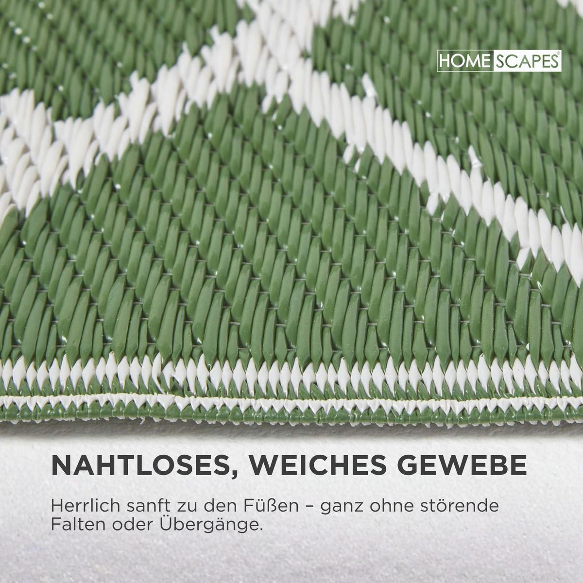 OUTDOORTEPPICH Ada floral gemustert 120/180 cm - Dunkelgrün, Kunststoff (120/180cm) - Homescapes