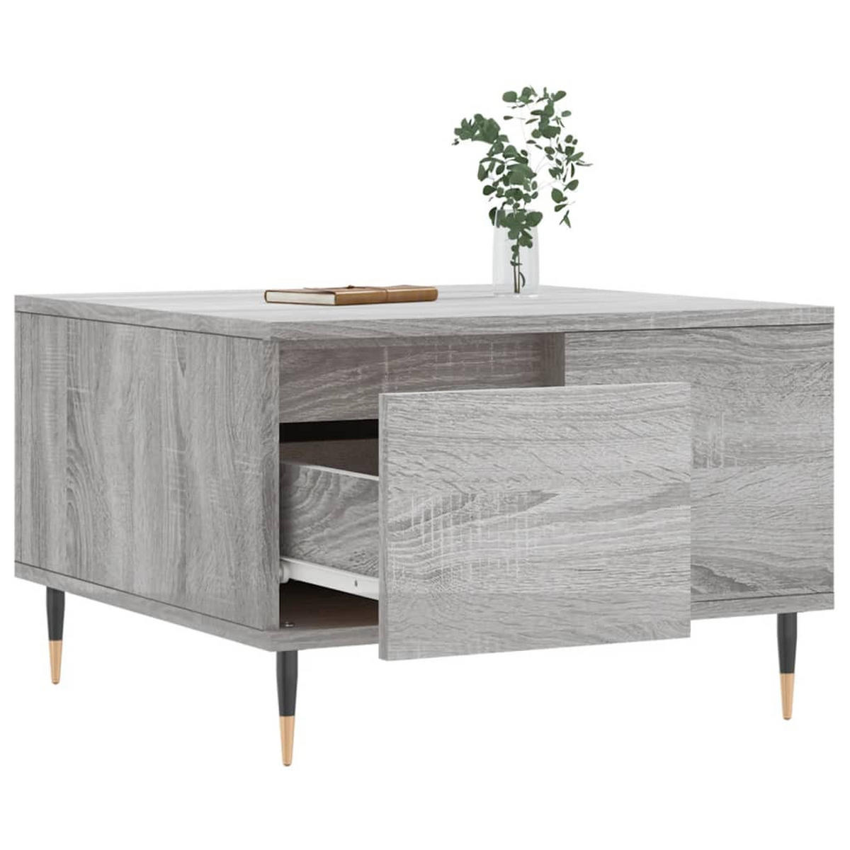 COUCHTISCH Grau Sonoma 55x55x36,5 cm Holzwerkstoff - Grau, Holzwerkstoff (55/55/36.5cm) - furnicato