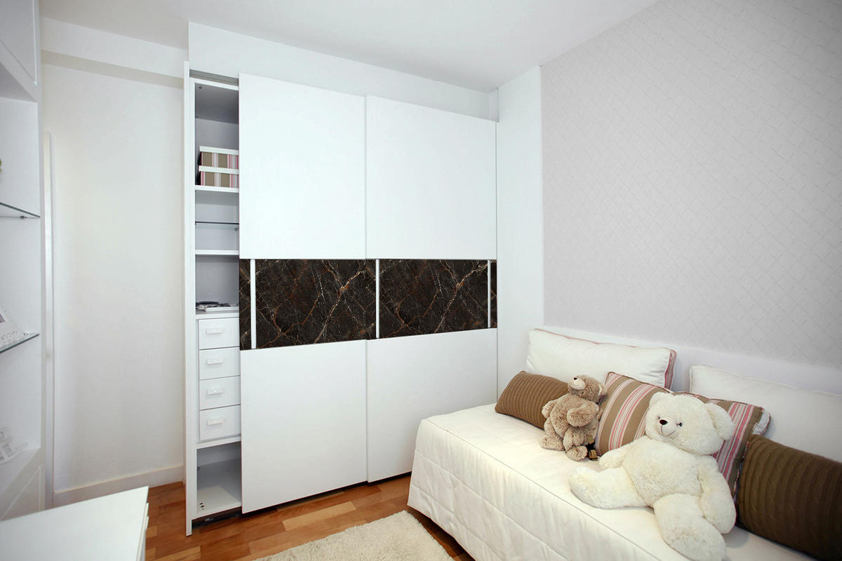 MÖBELAUFKLEBER 100x50 cm Dunkler Marmor - Schwarz, Kunststoff (100/50/50cm) - TULUP