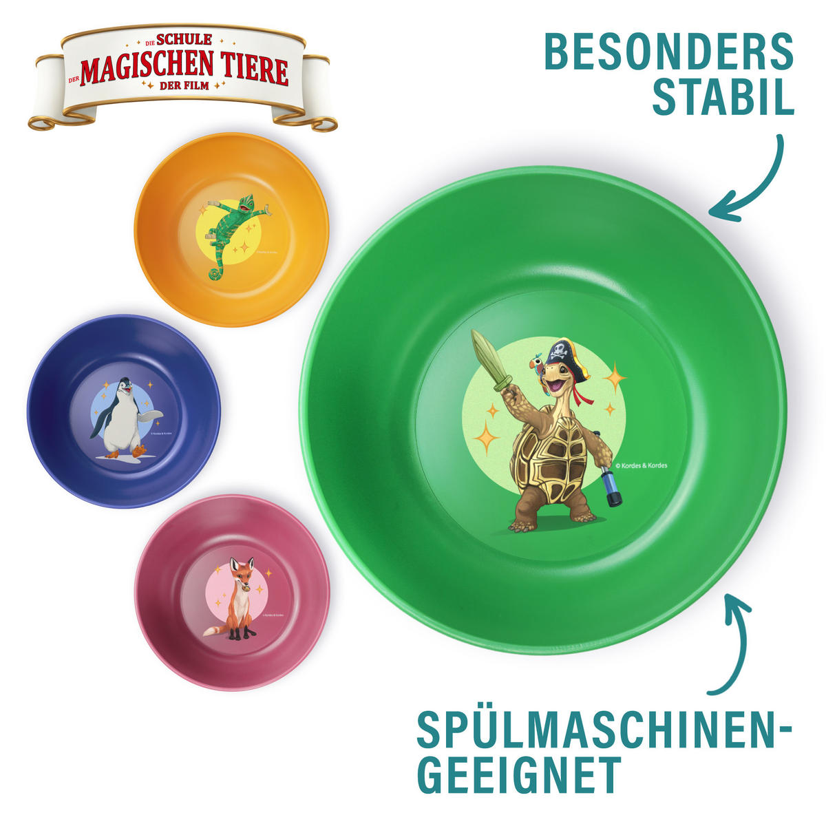 KINDER-SCHÜSSEL Set 4-teilig - Multicolor, Kunststoff (12.6/5.6/13.3cm) - Stoneline