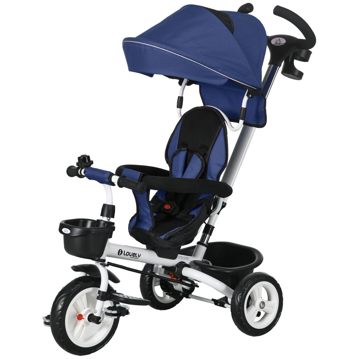 KINDERDREIRAD DE-10440 Dunkelblau - Blau, Metall (112/50/104cm) - ComfortXL