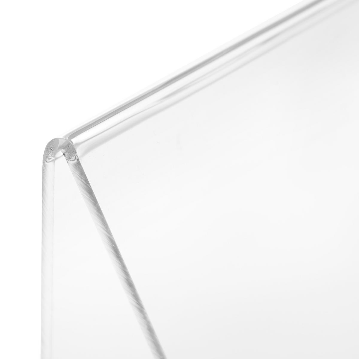 BUCHAUFSTELLER A5 - Transparent, Kunststoff (15/15/11.5cm) - Relaxdays