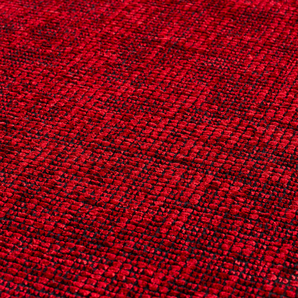 TEPPICH Kurzflor Unicolor Chenille Baumwolle Innen Rot Rechteckig 120x170 - Rot, Textil (120/170cm) - KADIMA DESIGN