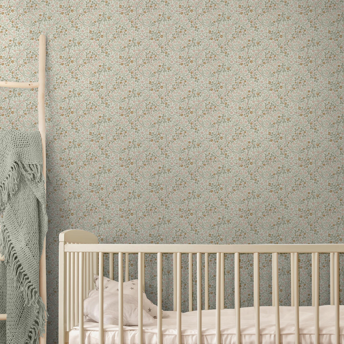VLIESTAPETE Kleeblätter im Frühling 1000x52cm - Beige, Papier/Kunststoff (52/1000cm) - William Morris at Home