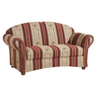 SOFA 2-Sitzer Kama Bezug Chenille Buche nussbaum dunkel / rot - Rot, Kunststoff (151/85/81cm) - 58aufmkessel