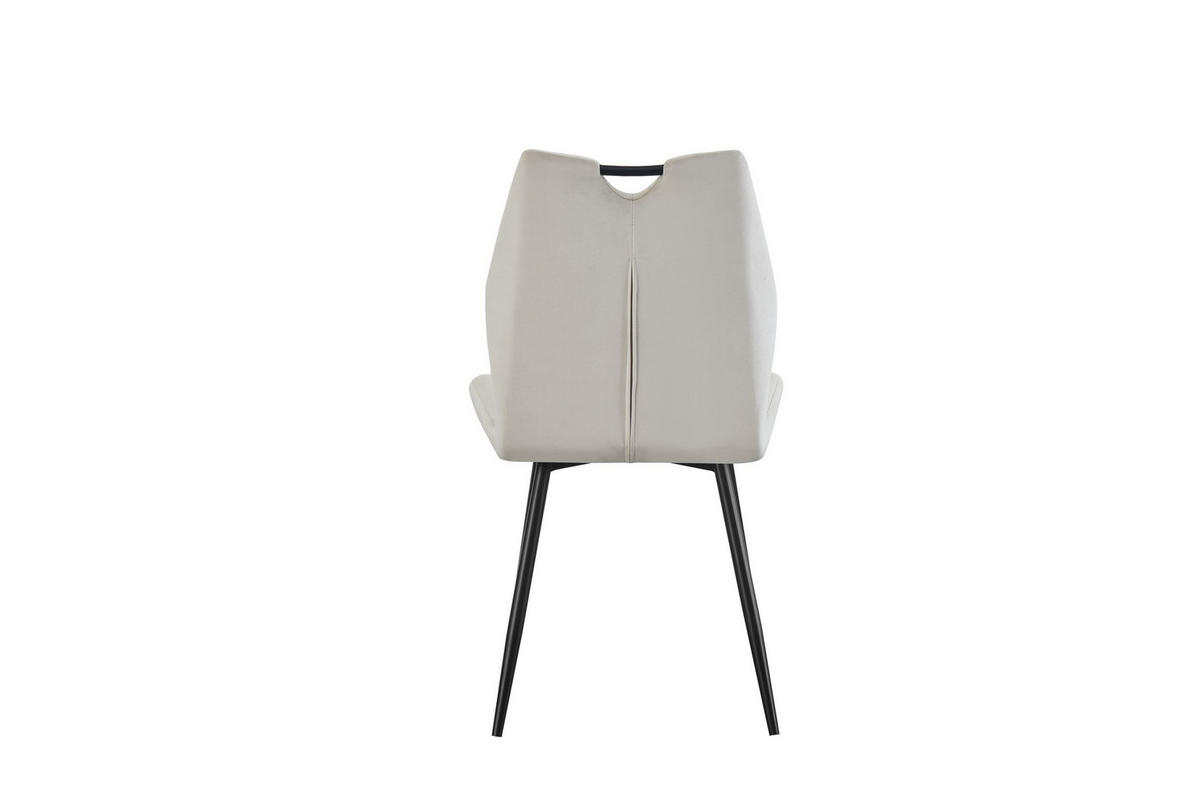 STUHL 2er Set Sevilla Stühle in Creme - gemütliches Design - B/H/T: 52x75x58 cm - Creme, Textil (58/75/52cm)