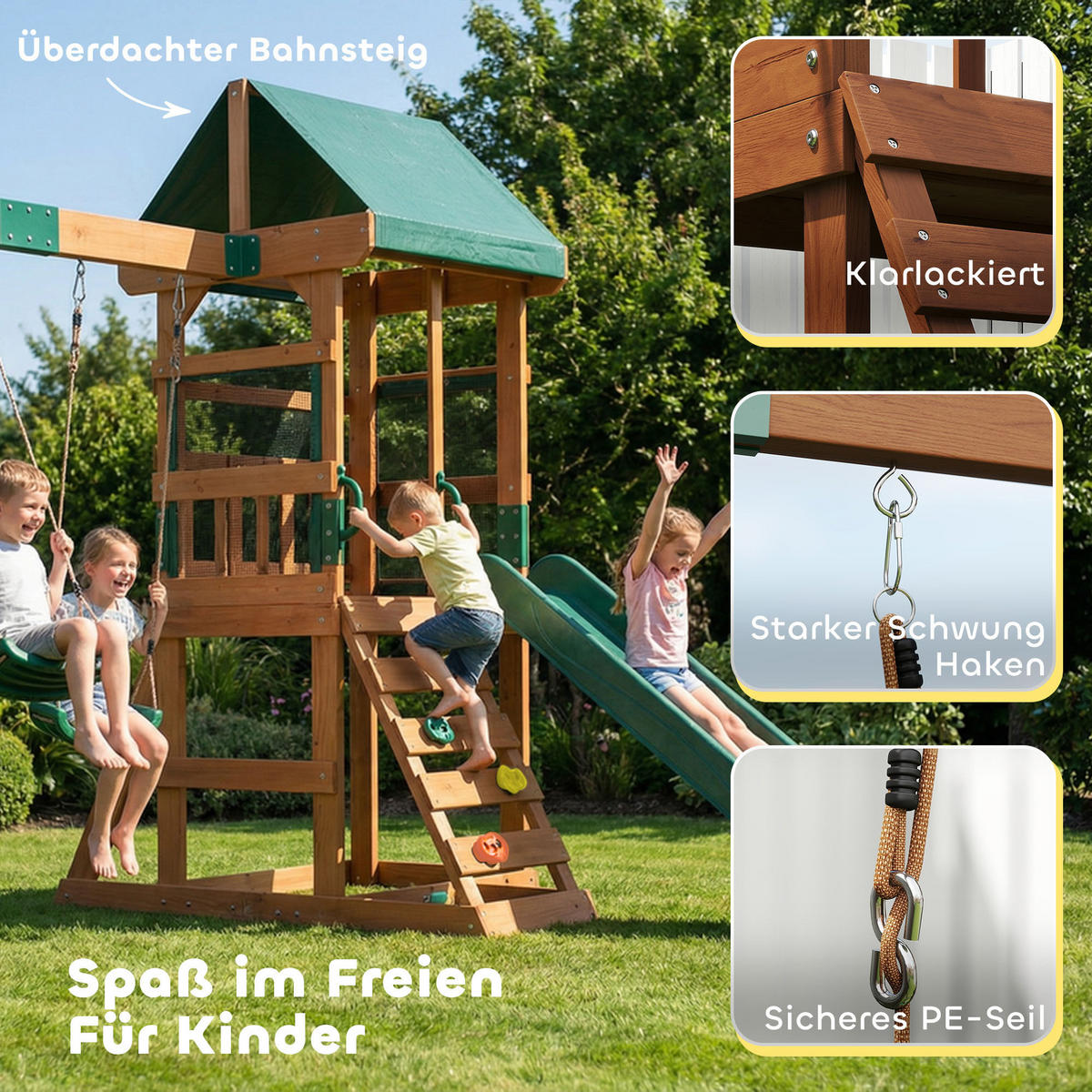RUTSCHE DE-09355 Grün - Grün, Holz (284/233/315cm) - ComfortXL
