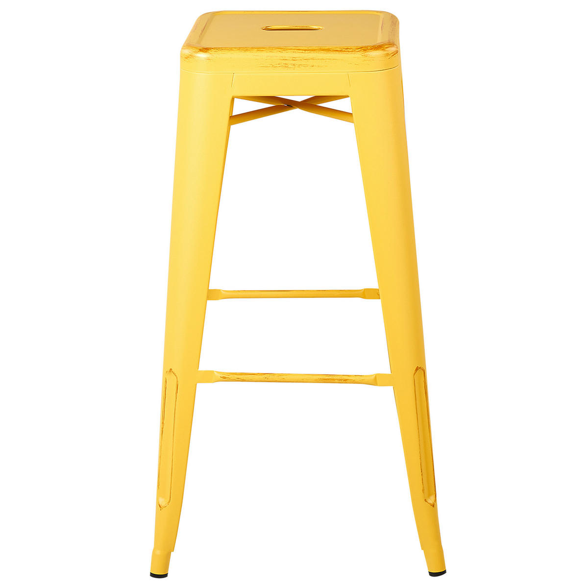 BARHOCKER 2er-Set Metall Gelb Cabrillo - Gelb, Metall (44/76/44cm) - Beliani