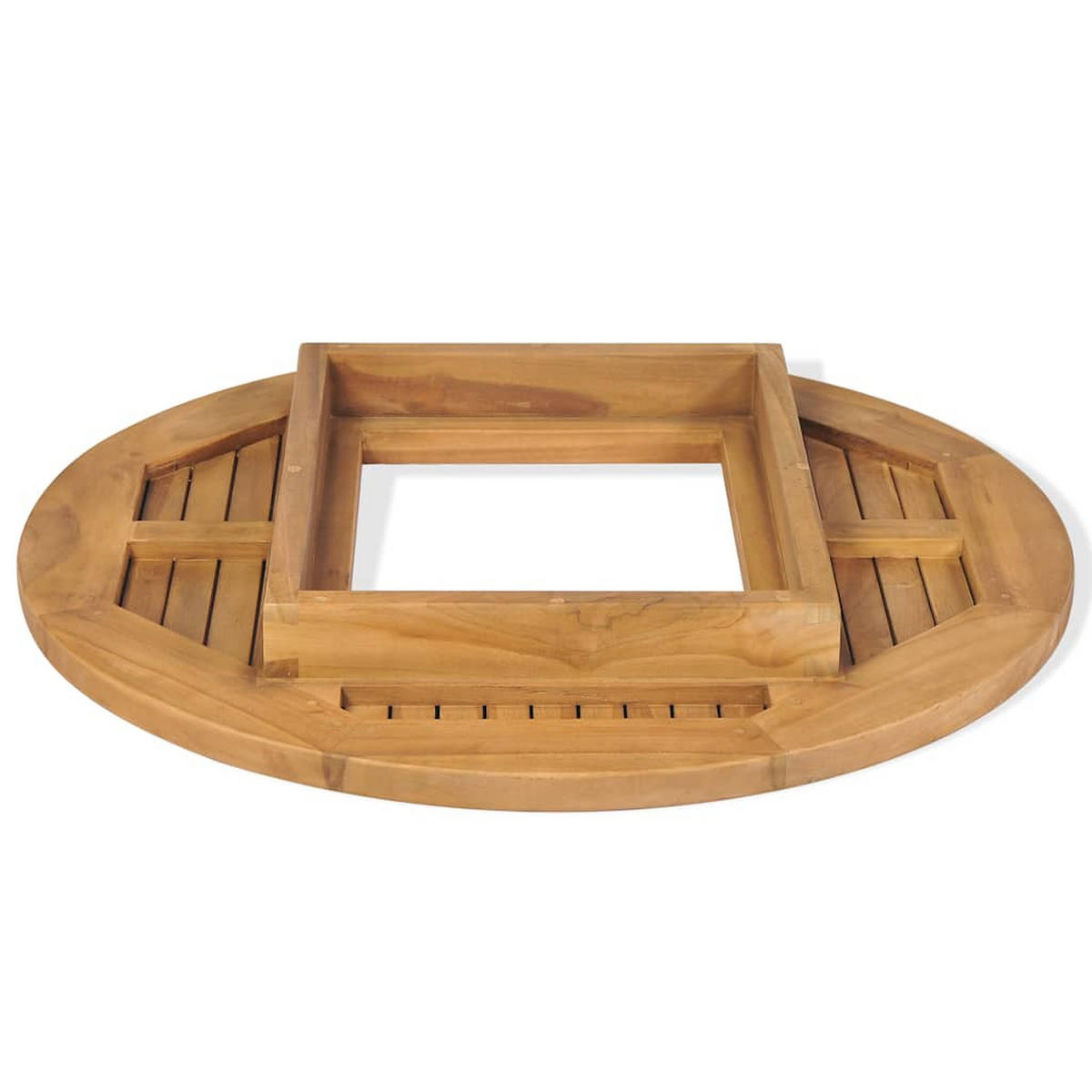 BIERKASTENTISCH Teak 70 Cm - Braun, Holz (70/70/7.5cm) - vidaXL