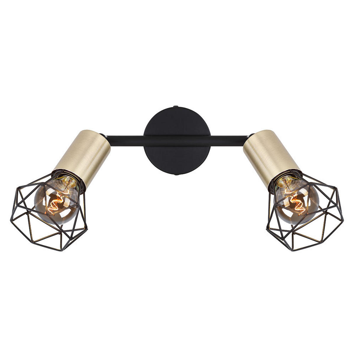 DECKENLEUCHTE Metall Schwarz Drahtgeflecht - Schwarz, Metall (22/8/20cm)