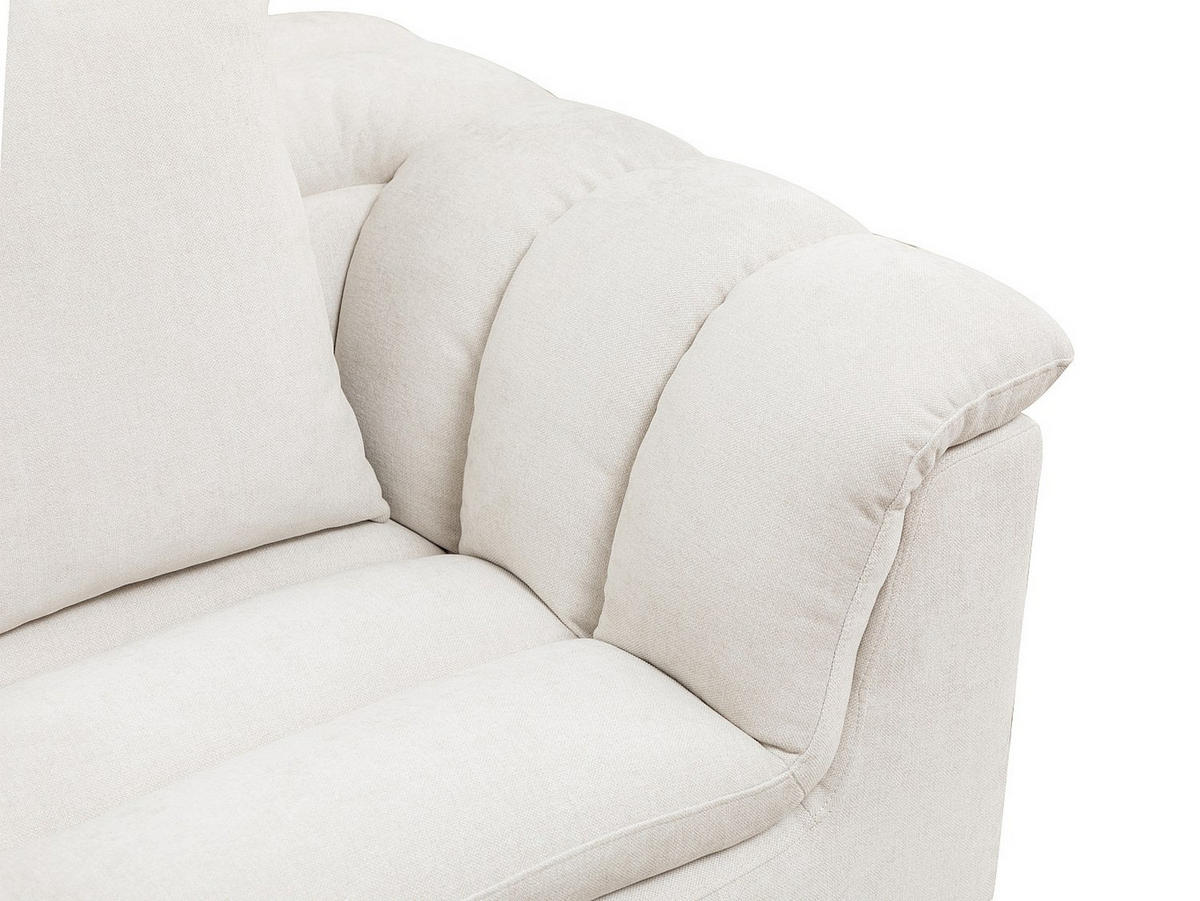 SESSEL mit gerader Rückenlehne - 1 Person - stoff - gebrochenes weiß Cazocha - Weiß, Kunststoff/Textil (115/68/101cm) - Vente-Unique