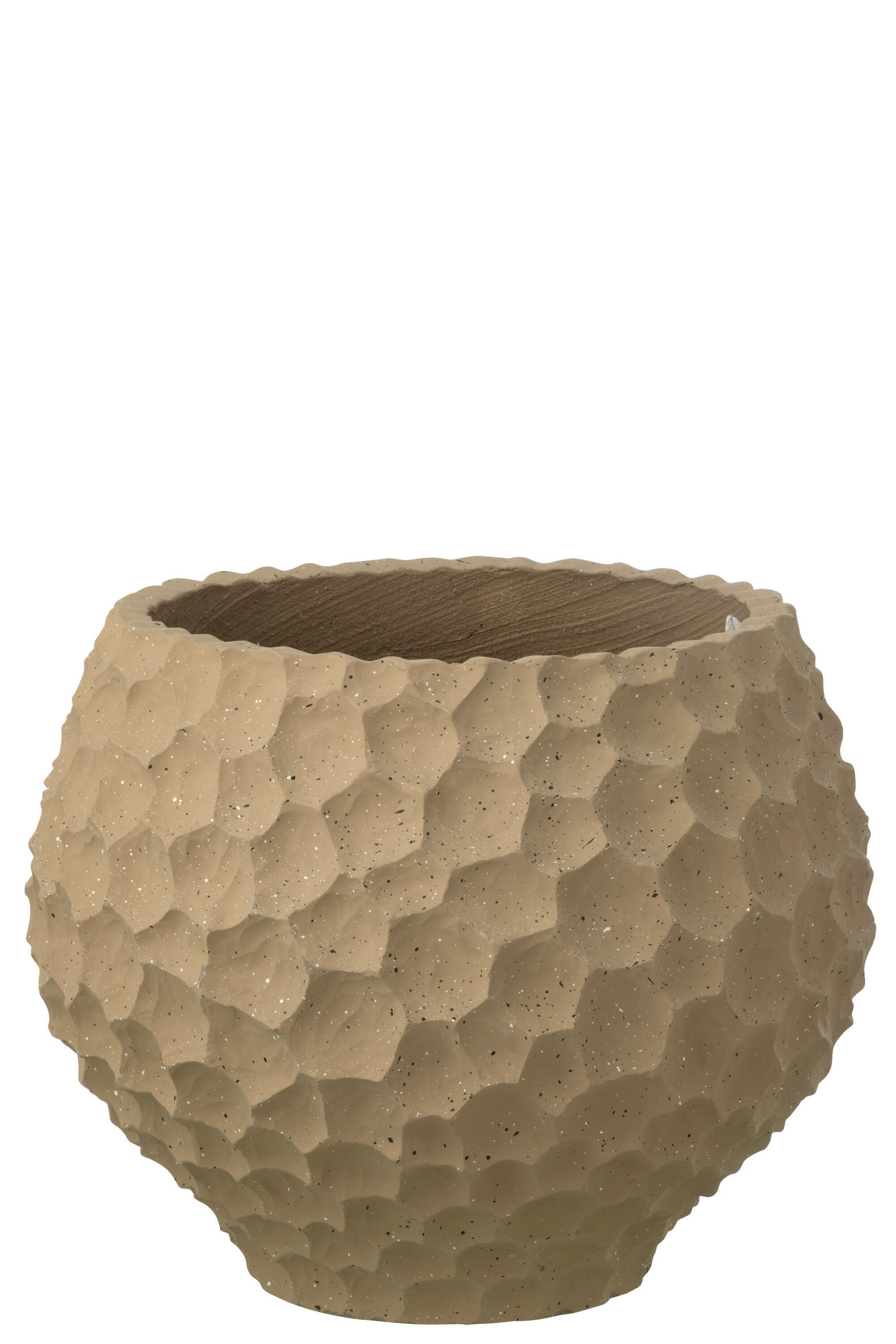BLUMENTOPF KERBEN + AUßENBEREICH SAND Beige - Beige, Stein (39.5/32cm) - J-Line
