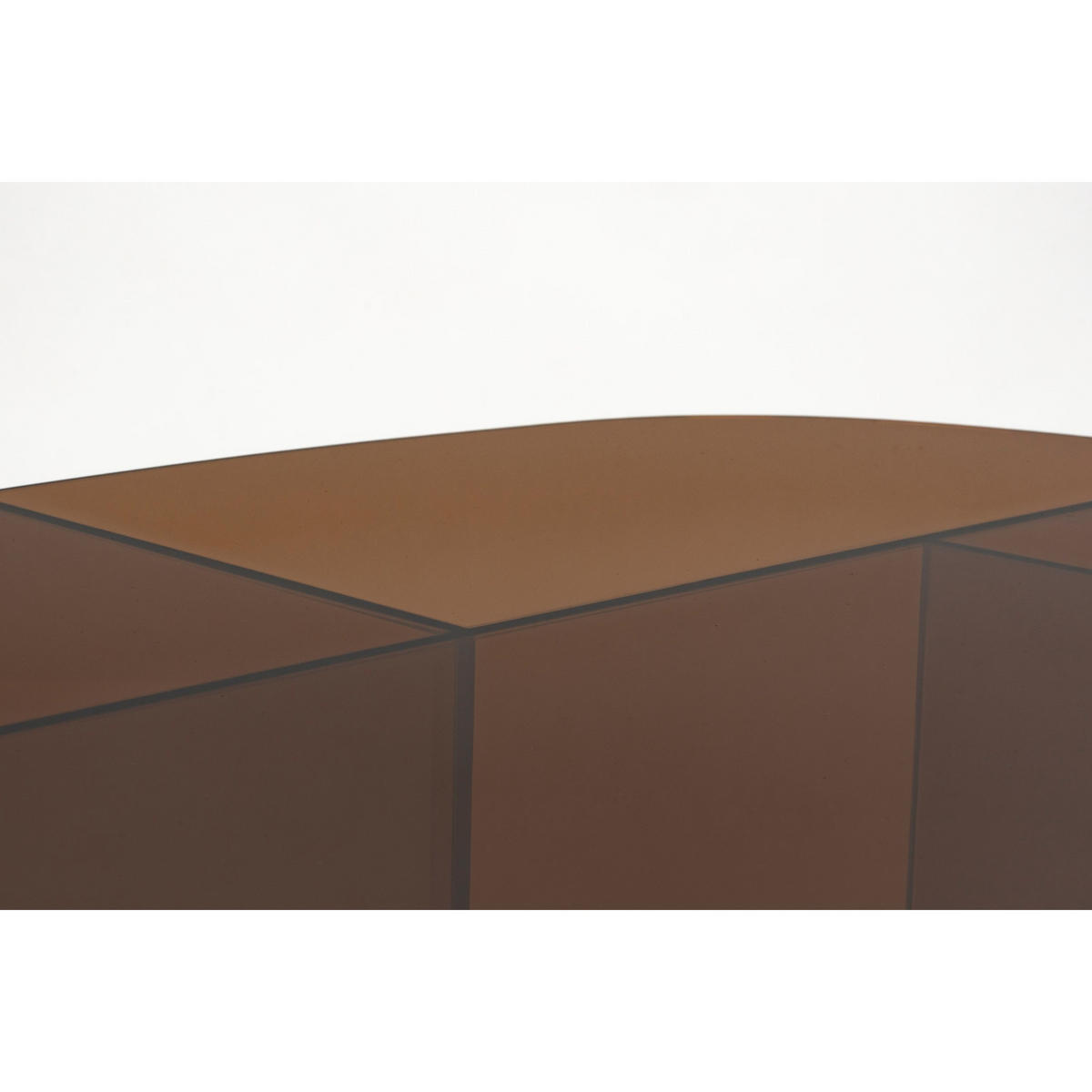 COUCHTISCH Linea Braun - Braun, Glas (80/60/40cm) - Zuiver