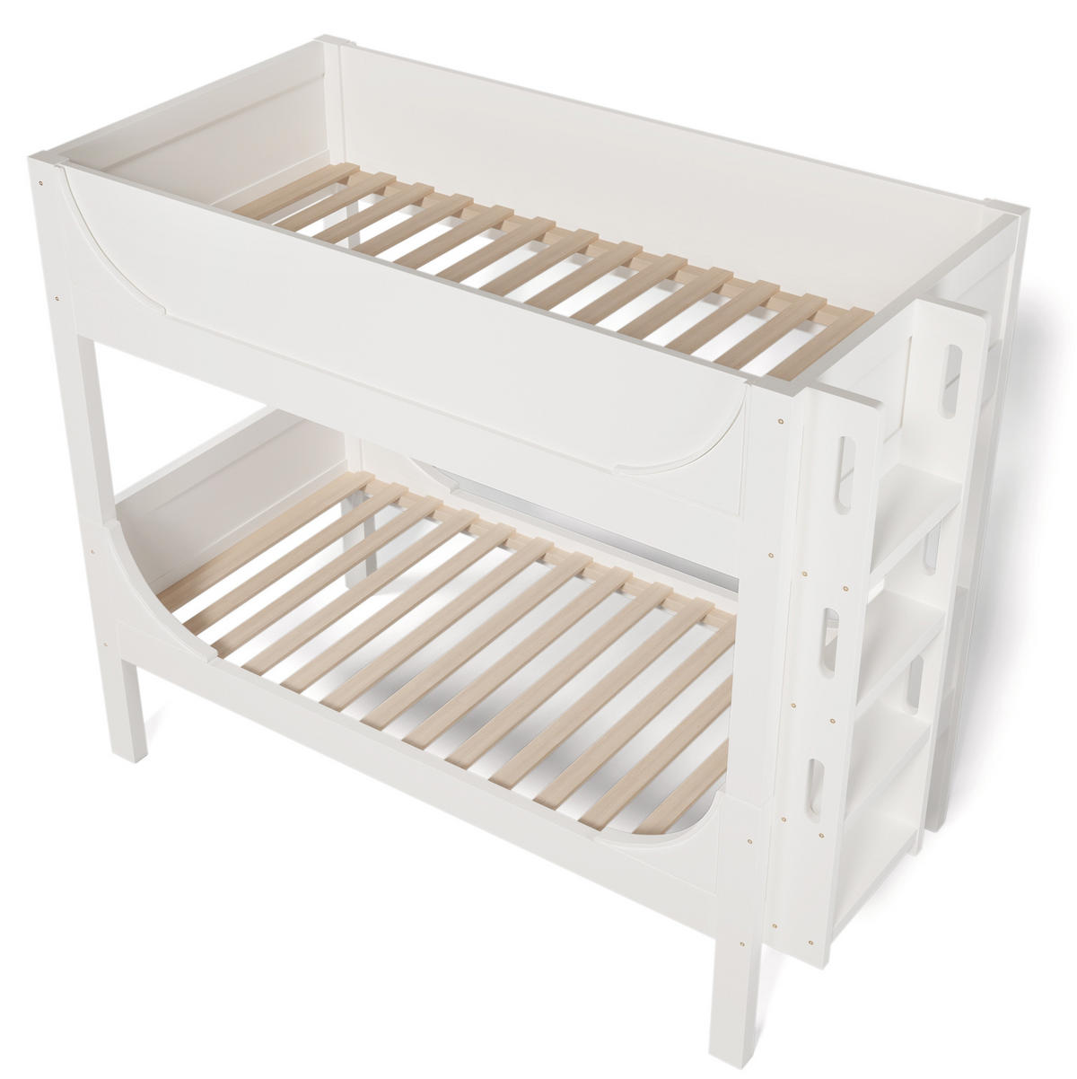 ETAGENBETT 90/200 cm aus Massivholz und MDF mit trennbarer Konstruktion Weiß - Weiß, Holzwerkstoff (90/200cm) - Modenvie