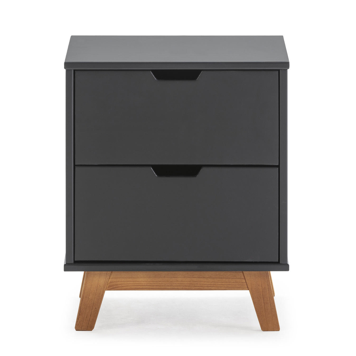 NACHTTISCH Mirada 2 Schubladen Anthrazit - Anthrazit, Holz (43/52/35cm) - VS Venta-stock